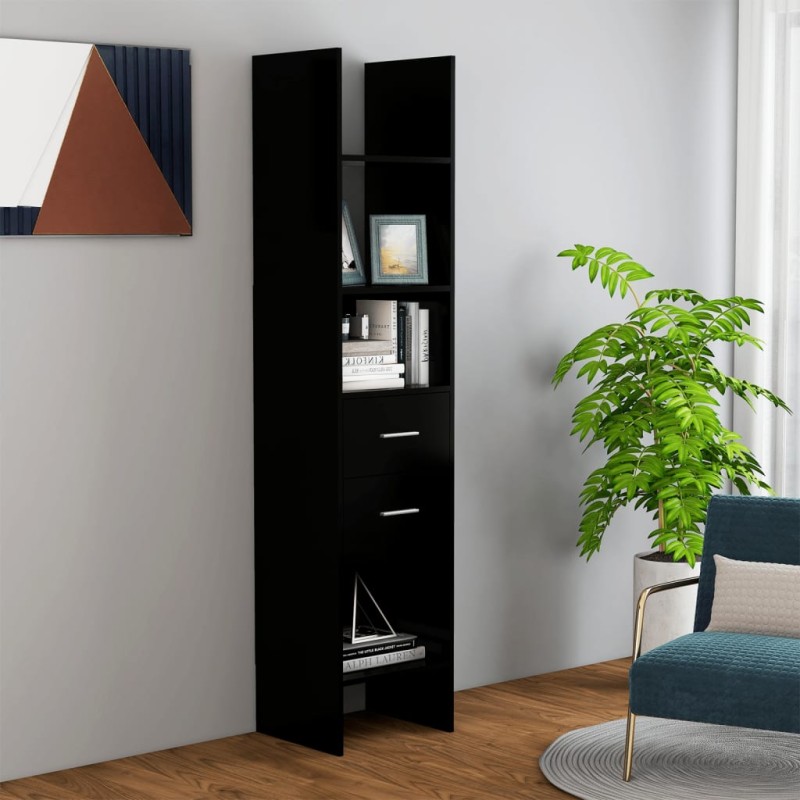 Estante 40x35x180 cm contraplacado preto-Estantes para livros-Home Retail