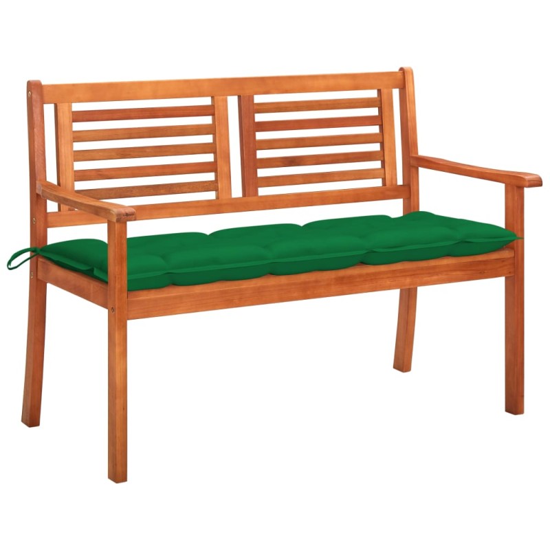 Banco de jardim 2 lugares c/ almofadão 120 cm eucalipto maciço-Bancos de jardim-Home Retail