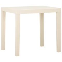 Mesa de jardim 79x65x72 cm plástico branco