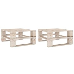 Mesas de paletes para jardim 2 pcs pinho impregnado