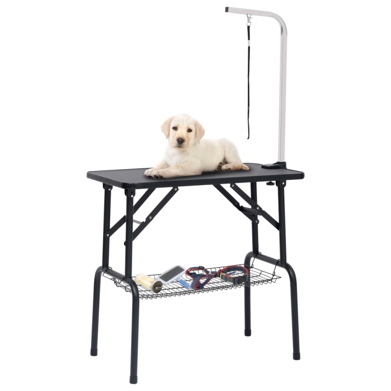 Mesa de grooming ajustável para cães com 1 laço e cesto-Produtos de beleza para animais de estimação-Home Retail