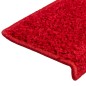 Tapetes de escadas 10 pcs 65x21x4 cm vermelho