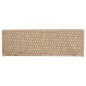 Tapetes escada adesivos aspeto sisal 15pcs 65x21x4cm cor areia