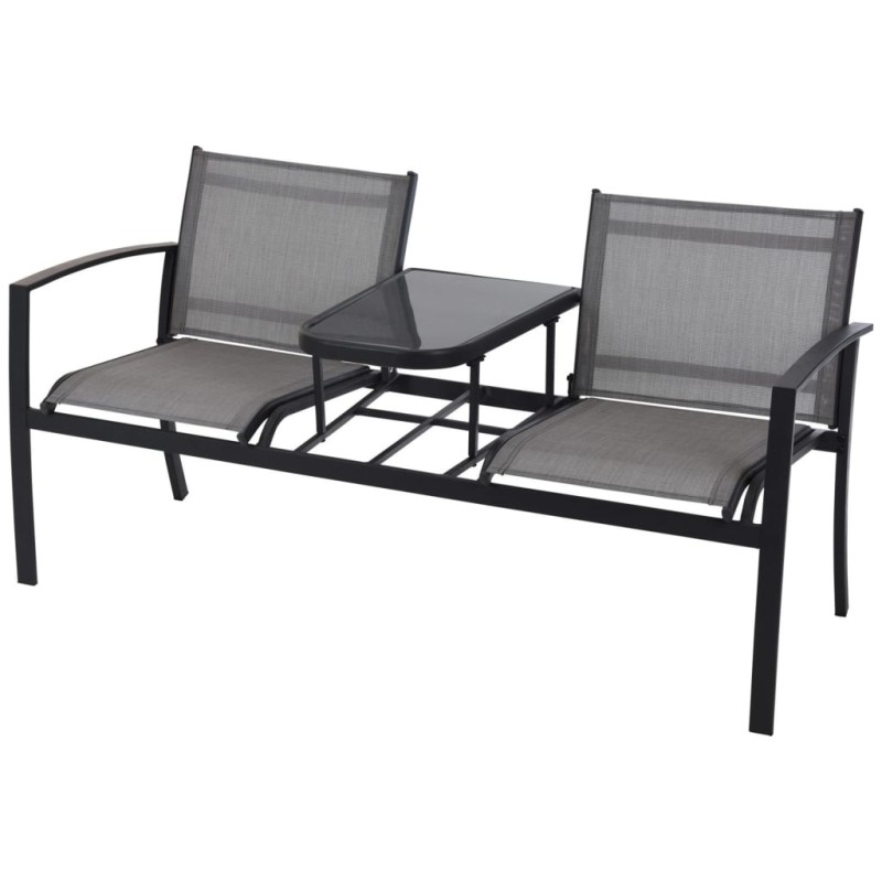 ProGarden Banco de jardim de dois lugares com mesa-Sofás para exterior-Home Retail