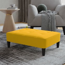 Apoio de pés 78x56x32 cm veludo amarelo