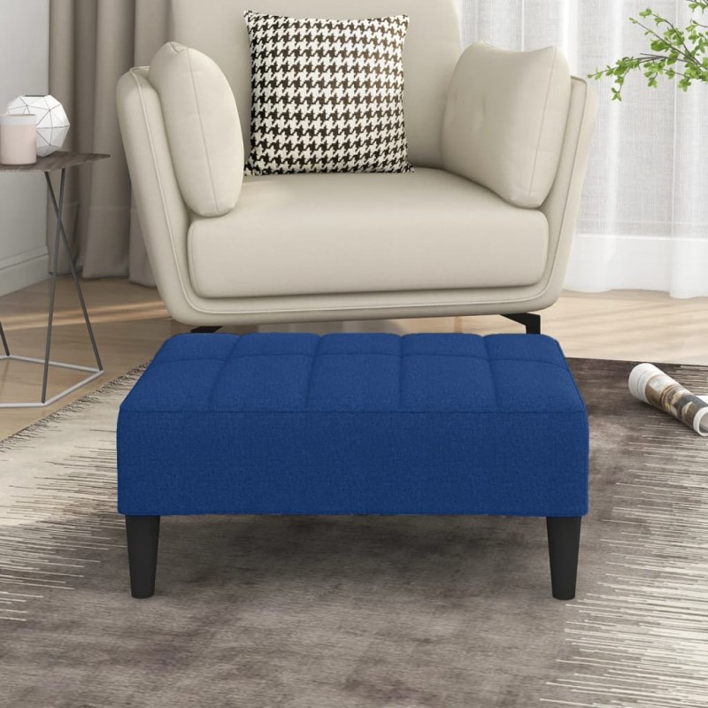 Apoio de pés 78x56x32 cm tecido azul-Pufes-Home Retail