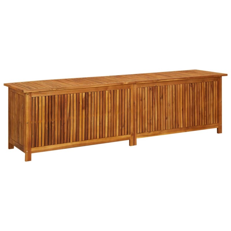 Caixa de arrumação p/ jardim 200x50x58 cm madeira acácia maciça-Baús para armazenamento exterior-Home Retail