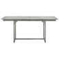 Mesa de jantar p/ jardim (120-170)x80x75 cm acácia maciça