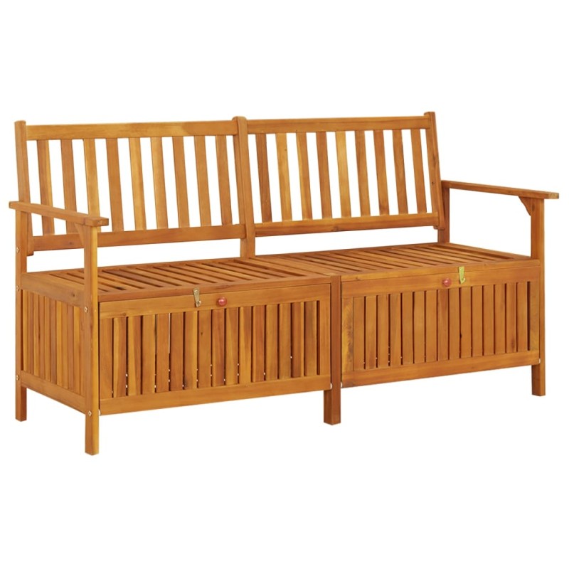 Banco de arrumação 148 cm madeira de acácia maciça-Bancos de jardim-Home Retail