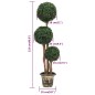 Planta artificial buxo em forma de esfera com vaso 119 cm verde