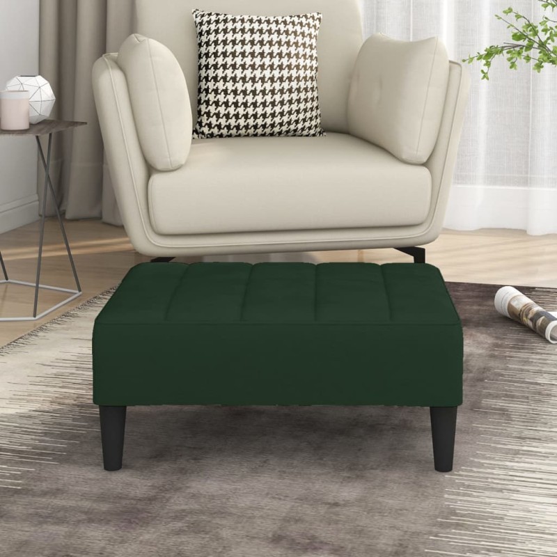 Apoio de pés 78x56x32 cm veludo verde-escuro-Pufes-Home Retail