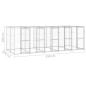 Canil de exterior 12,1 m² aço galvanizado