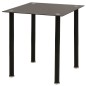 Conjunto 5 pcs de mesa de jantar e cadeiras preto