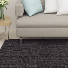 Tapete sisal natural 66x250 cm preto