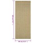 Tapete sisal natural 80x200 cm verde