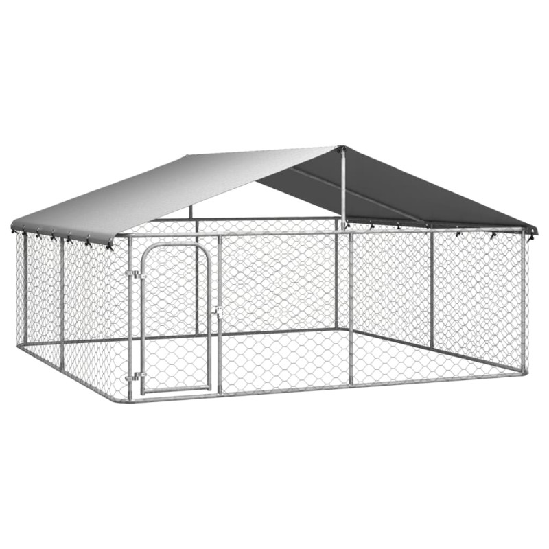 Canil de exterior com telhado 300x300x150 cm-Canis-Home Retail