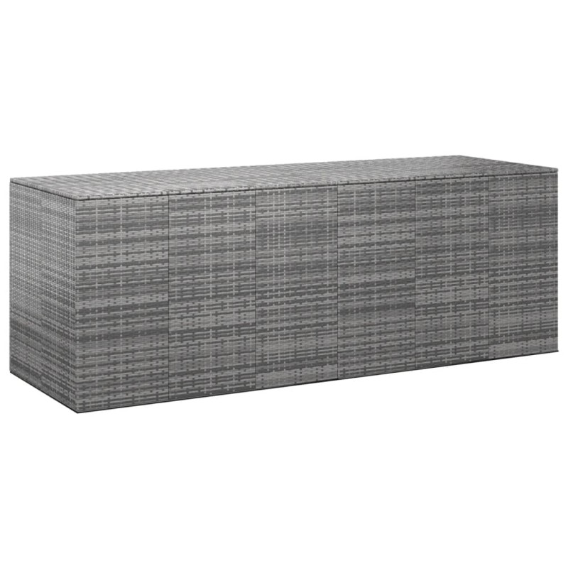 Caixa p/ almofadões de jardim 291x100,5x104 cm vime PE cinzento-Baús para armazenamento exterior-Home Retail