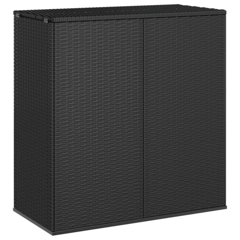 Caixa para almofadões de jardim 100x49x103,5 cm vime PE preto-Baús para armazenamento exterior-Home Retail