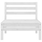 3 pcs conjunto lounge de jardim pinho maciço branco