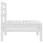 3 pcs conjunto lounge de jardim pinho maciço branco