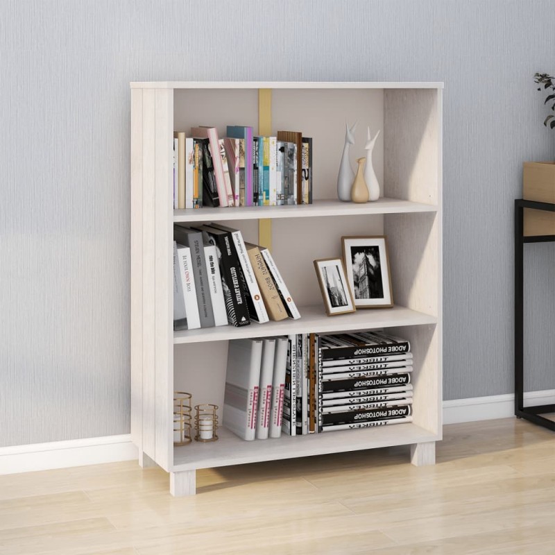 Estante HAMAR 85x35x112 cm pinho maciço branco-Estantes para livros-Home Retail