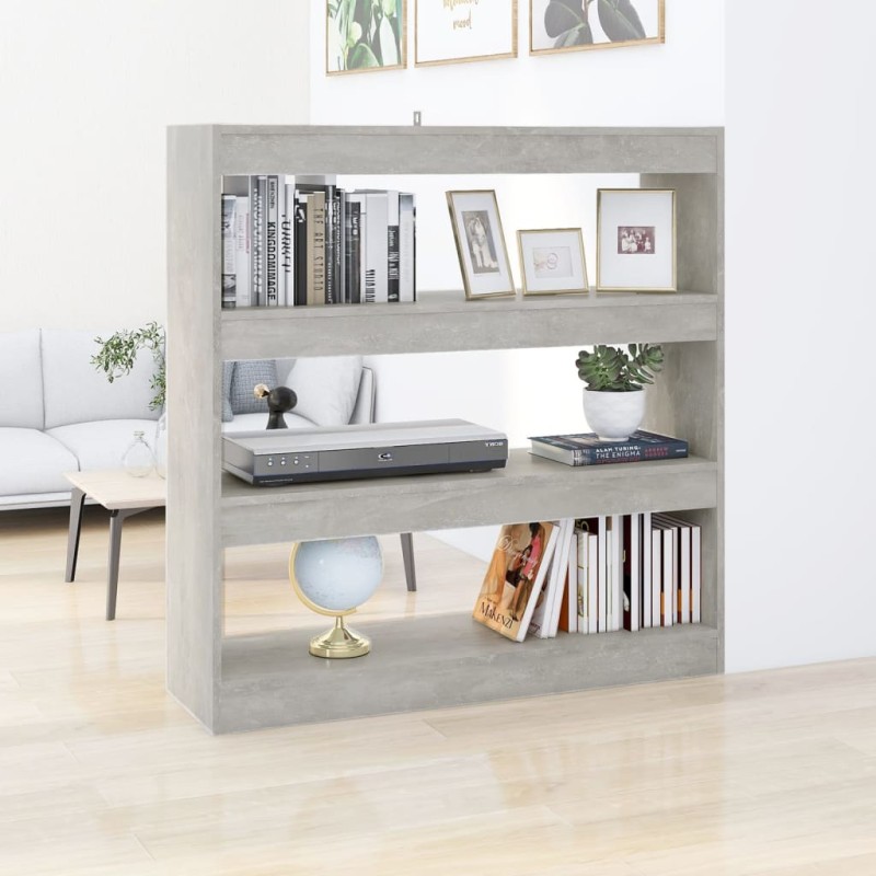 Estante/divisória 100x30x103 cm cor cinzento cimento-Estantes para livros-Home Retail