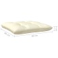 3 pcs conjunto lounge jardim c/ almofadões creme pinho maciço