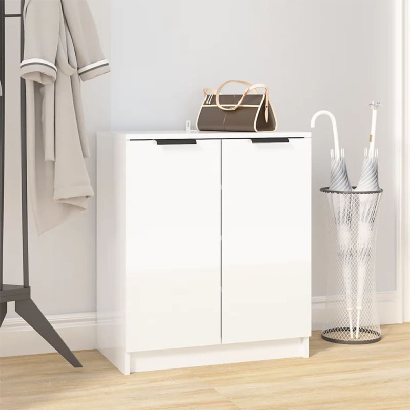 Sapateira 59x35x70 cm derivados de madeira branco brilhante-Sapateiras e organizadores-Home Retail