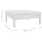 4 pcs conjunto lounge de jardim pinho maciço branco