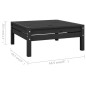 8 pcs conjunto lounge de jardim pinho maciço preto