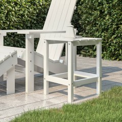 Mesa de jardim Adirondack 38x38x46 cm PEAD branco