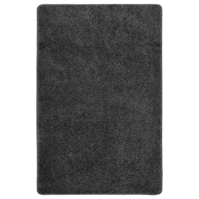 Tapete shaggy 200x290 cm antiderrapante cinzento-escuro-Tapetes-Home Retail