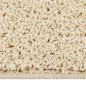 Tapete shaggy 120x170 cm antiderrapante cor creme