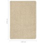 Tapete shaggy 120x170 cm antiderrapante cor creme