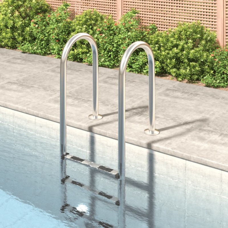 Escada de piscina 54x38x158 cm aço inoxidável 304-Escadas, degraus e rampas para piscinas-Home Retail