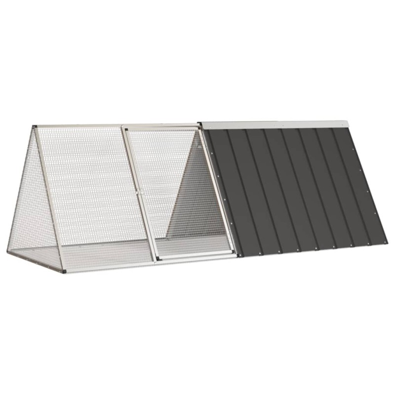 Gaiola p/ coelhos 201,5x80,5x71 cm aço galvanizado antracite-Casotas e gaiolas para animais pequenos-Home Retail