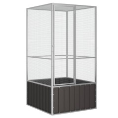 Gaiola p/ pássaros 111x107x211,5 cm aço galvanizado antracite