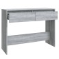 Mesa consola 100x35x76,5 cm derivados madeira cinzento sonoma