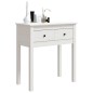 Mesa consola 70x35x75 cm pinho maciço branco