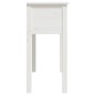 Mesa consola 70x35x75 cm pinho maciço branco