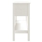 Mesa consola 100x35x75 cm pinho maciço branco