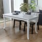 Mesa de jantar 116x66x76 cm branco brilhante