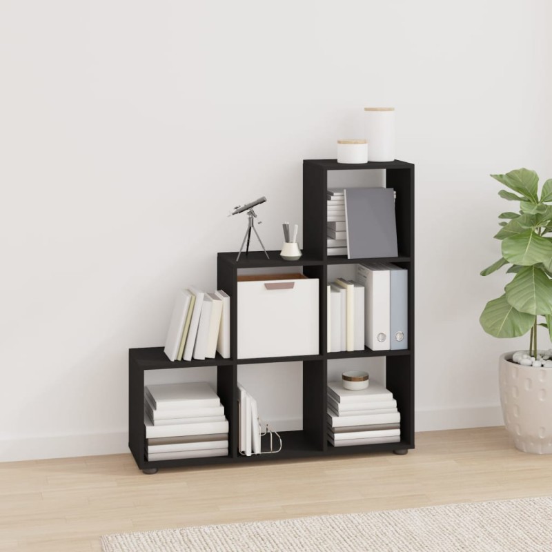 Estante escada/prateleira derivados de madeira 107 cm preto-Estantes para livros-Home Retail