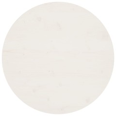 Tampo de mesa pinho maciço Ø80x2,5 cm branco