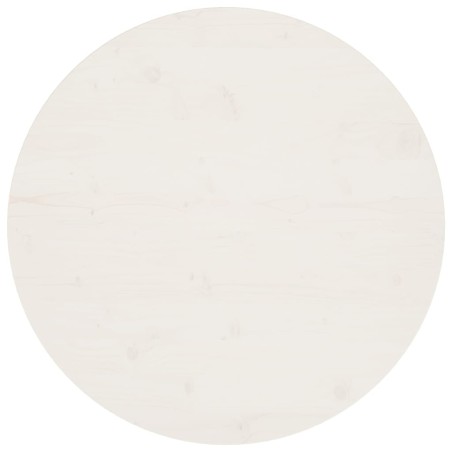 Tampo de mesa pinho maciço Ø80x2,5 cm branco