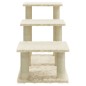 Árvore para gatos c/ postes arranhadores sisal 50,5 cm cor creme