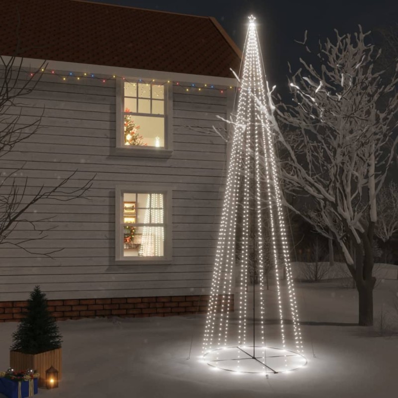 Árvore de Natal em cone 1134 LEDs 230x800 cm branco frio-Árvores de Natal-Home Retail