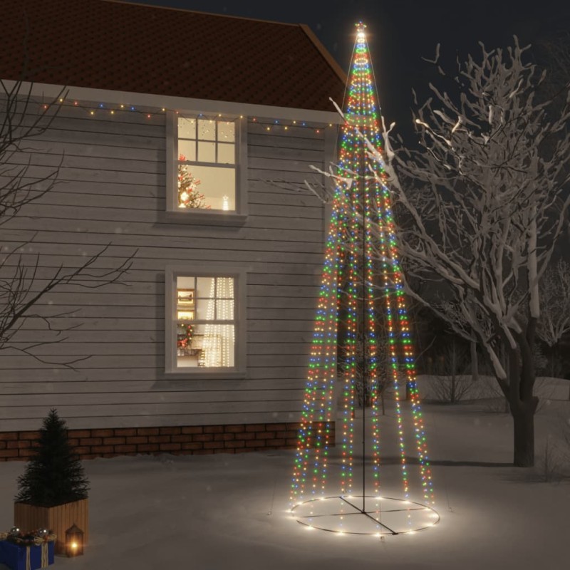 Árvore de Natal em cone 1134 LEDs 230x800 cm colorido-Árvores de Natal-Home Retail