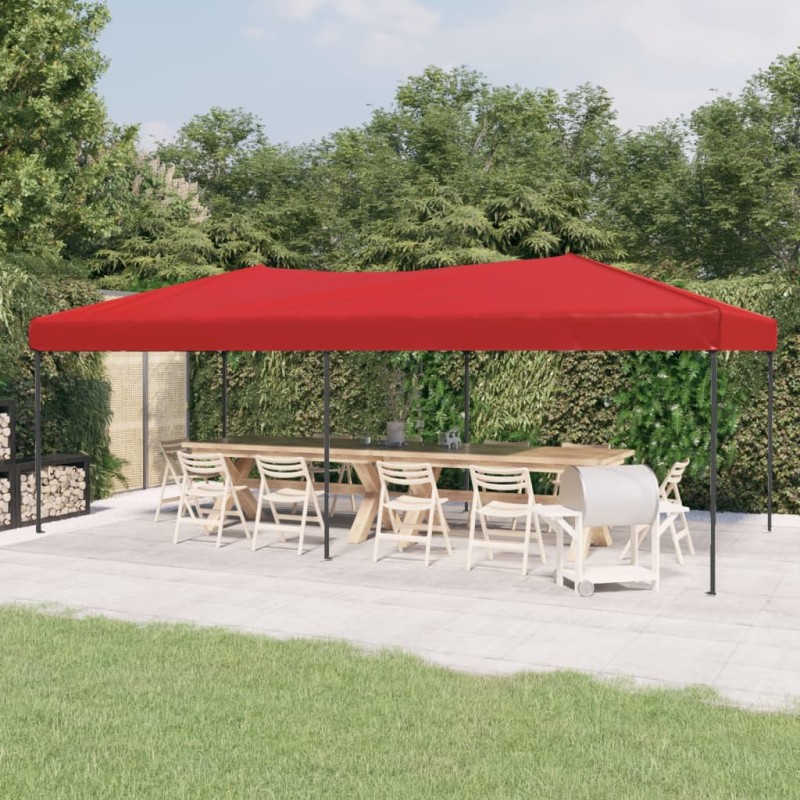 Tenda para festas dobrável 3x6 m vermelho-Toldos e gazebos-Home Retail