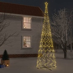 Árvore de Natal em cone 3000 luzes LED 230x800 cm branco quente